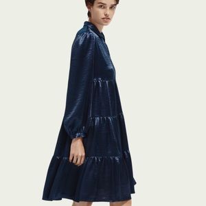 Scotch & soda maison satin navy dress